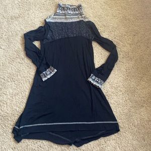Beate Heymann street couture mock neck long sleeve tunic top or mini dress